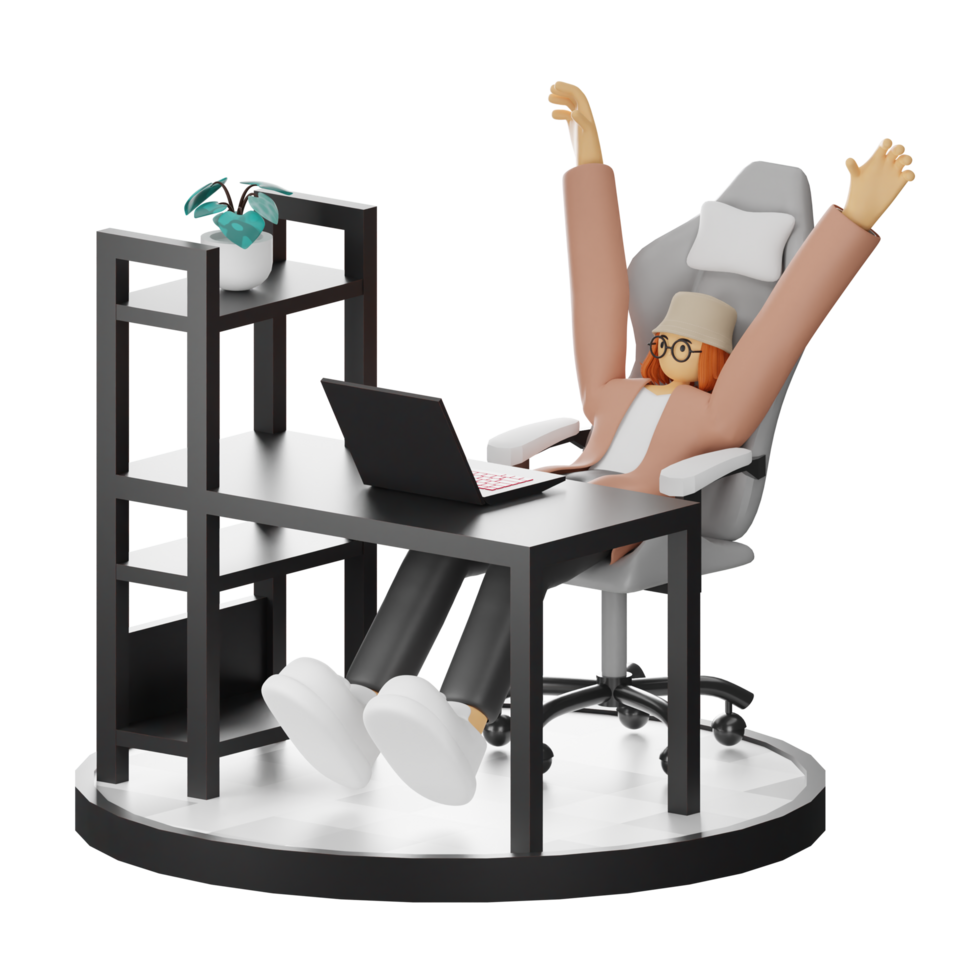 3d Illustration Enhancing Work Life with Your Computer or Laptop png