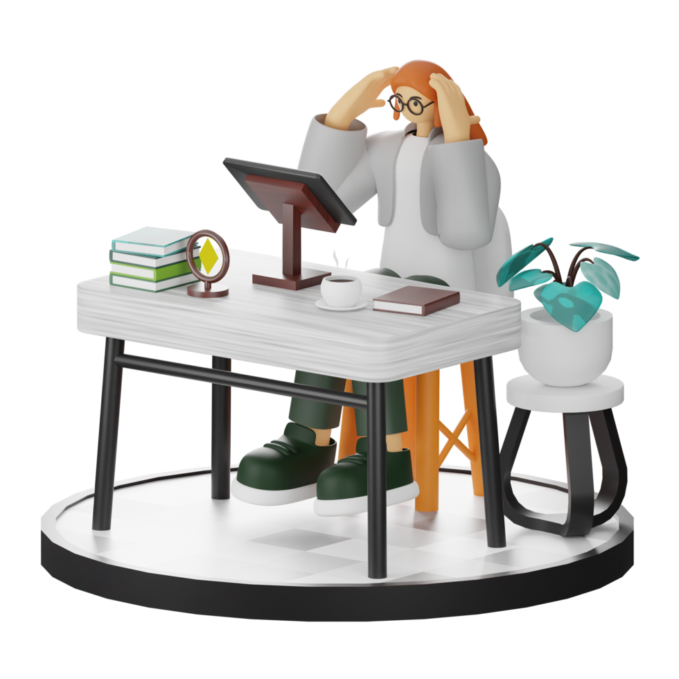 3D Illustrations of Digital Artistic Expression png