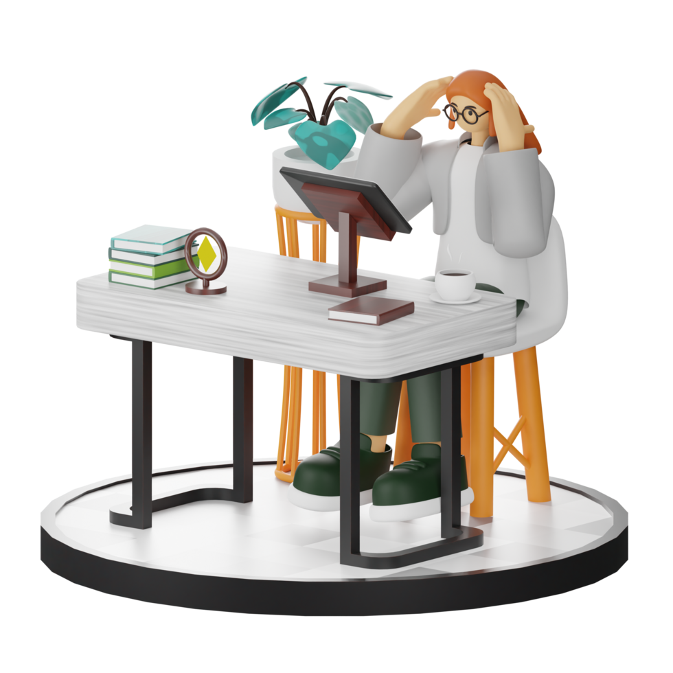 3D Illustrations of Digital Artistic Expression png