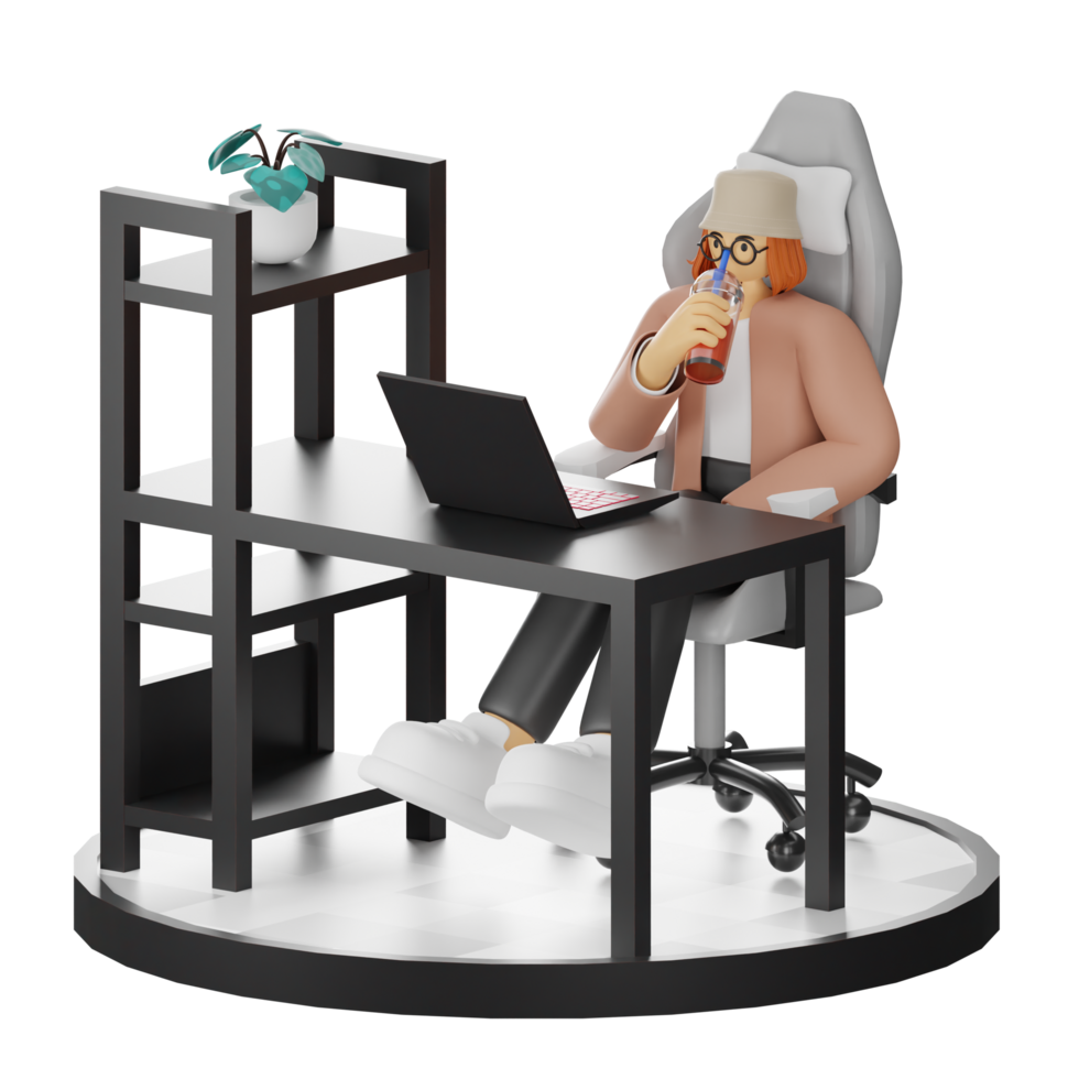 3d Illustration Enhancing Work Life with Your Computer or Laptop png