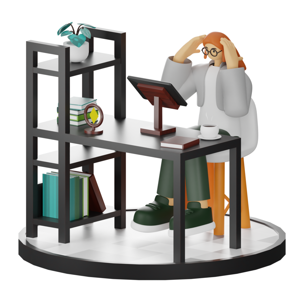 3D Illustrations of Digital Artistic Expression png
