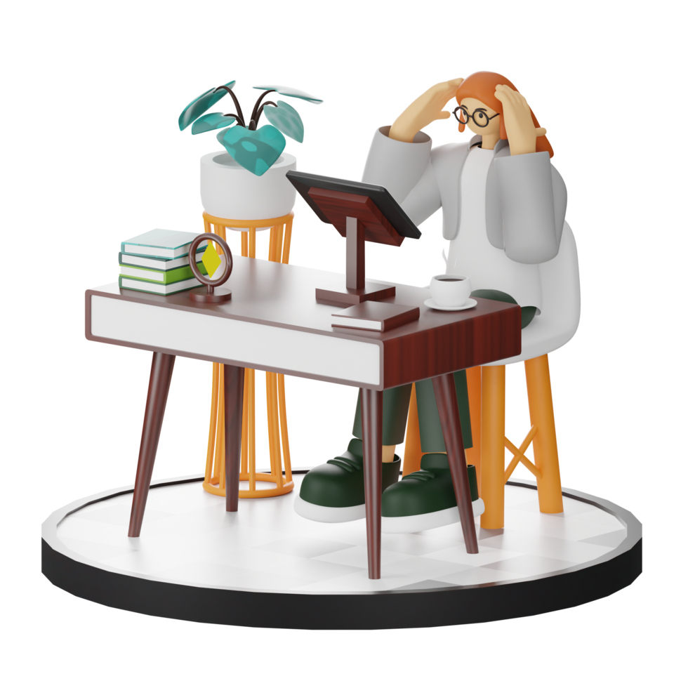 3D Illustrations of Digital Artistic Expression png