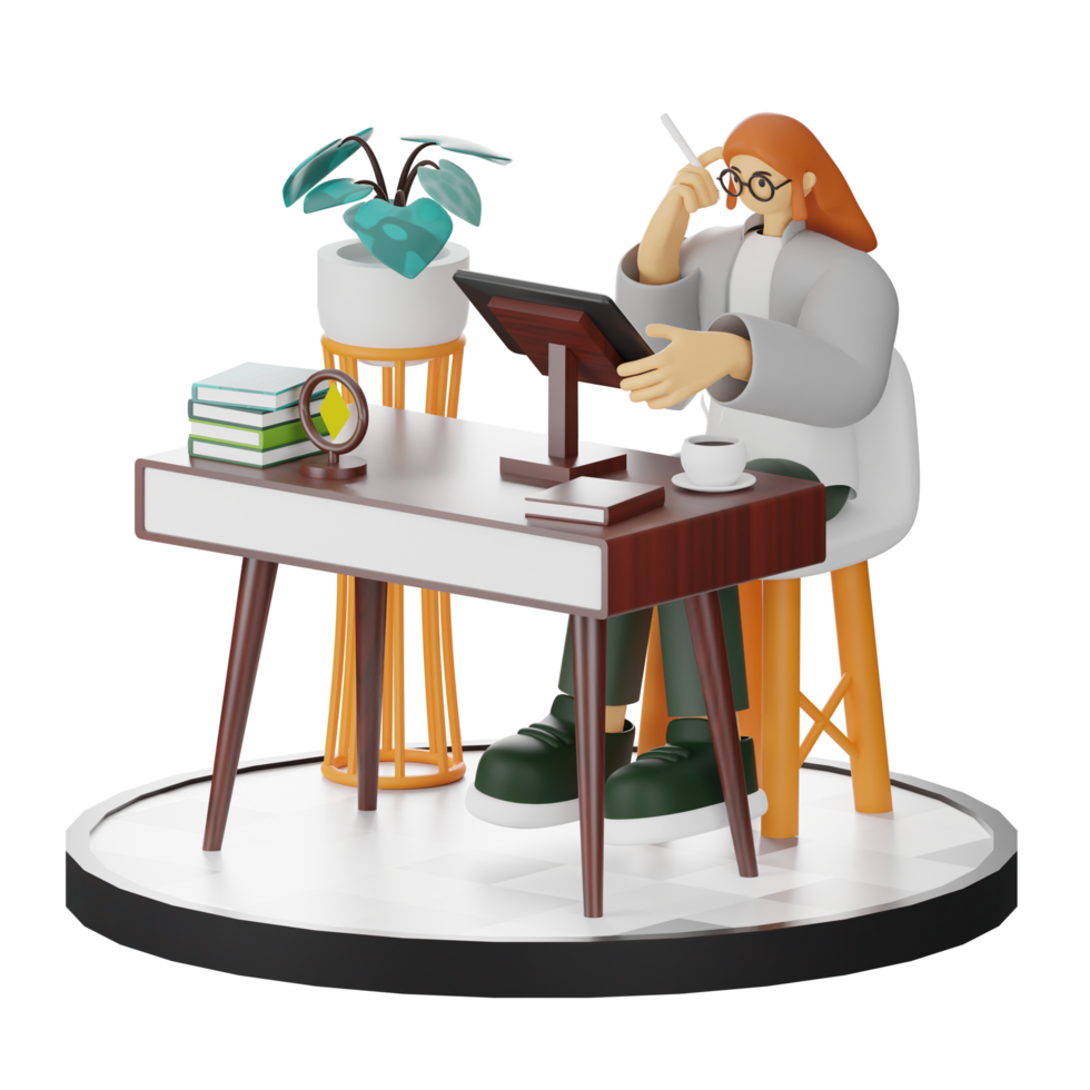 3D Illustrations of Digital Artistic Expression png
