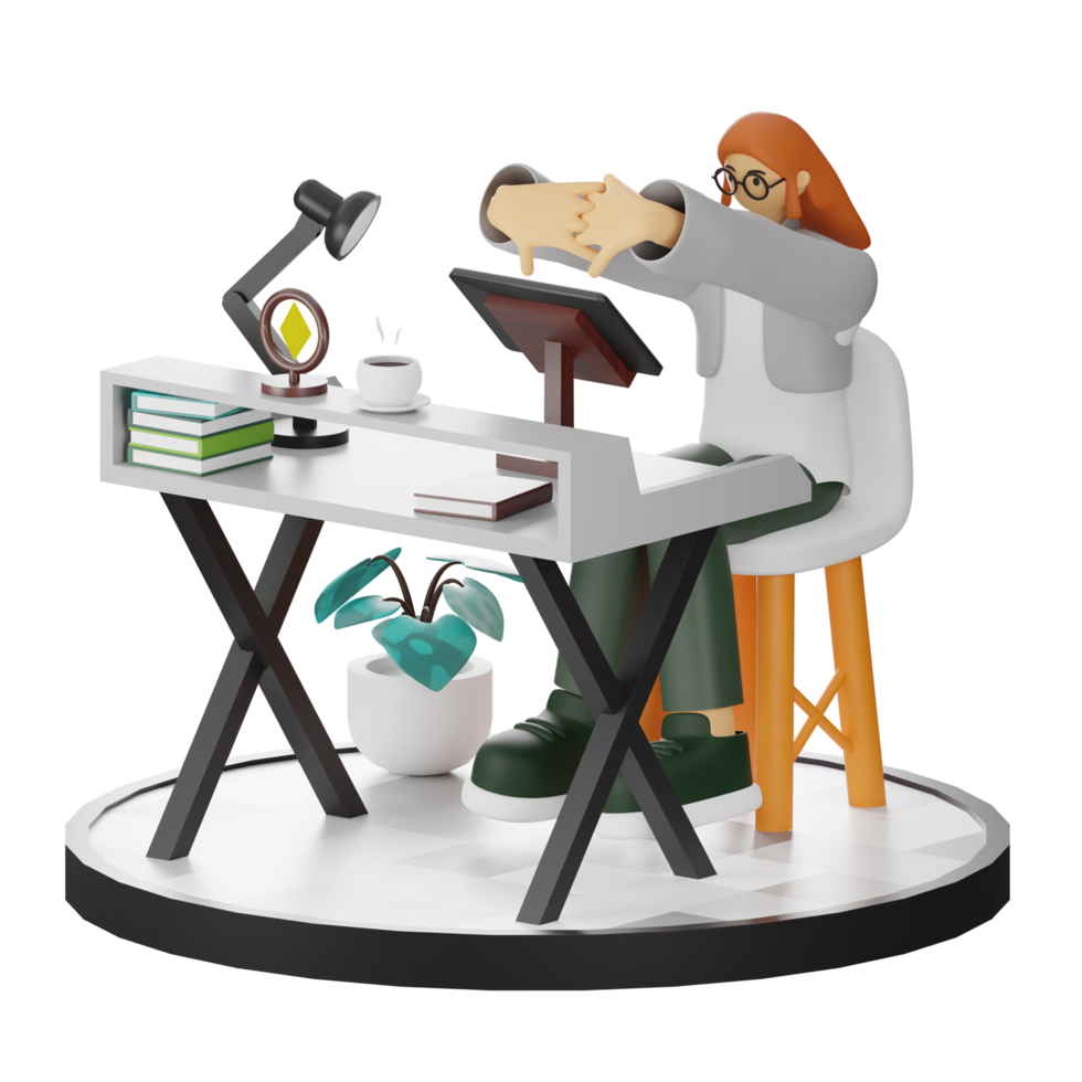 3D Illustrations of Digital Artistic Expression png