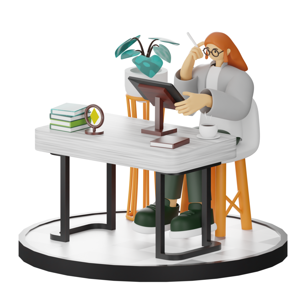 3D Illustrations of Digital Artistic Expression png