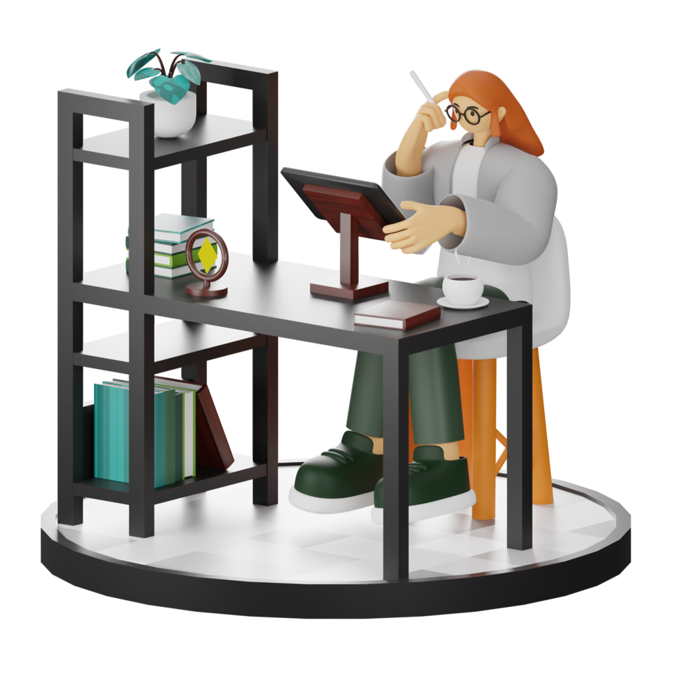 3D Illustrations of Digital Artistic Expression png