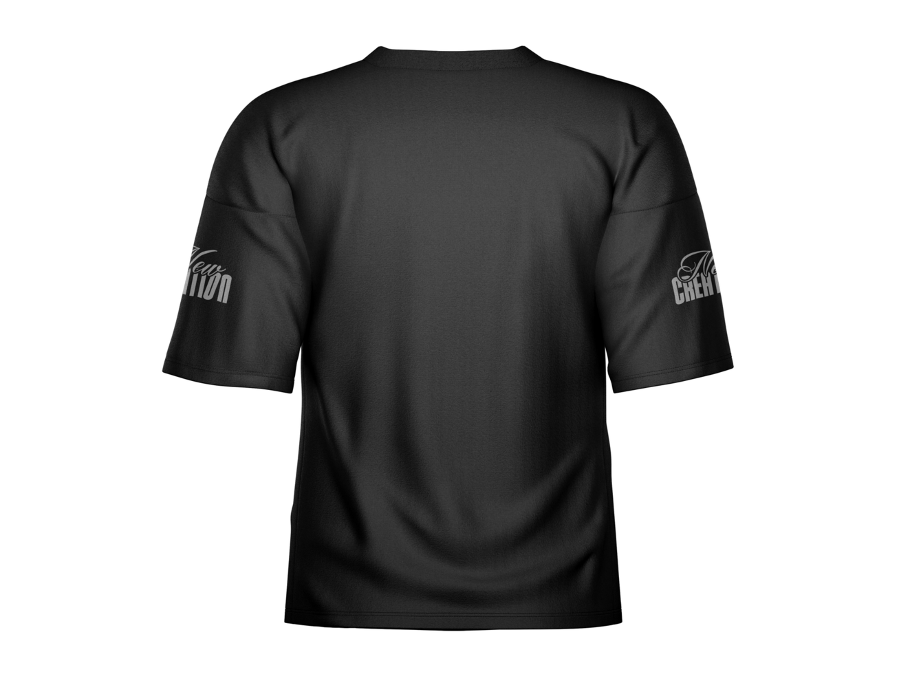 Oversized black t-shirt mockup psd
