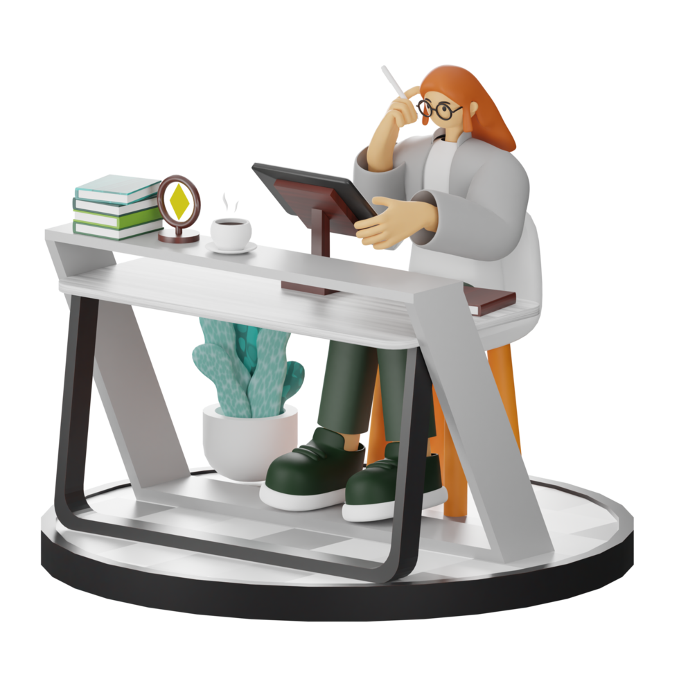 3D Illustrations of Digital Artistic Expression png