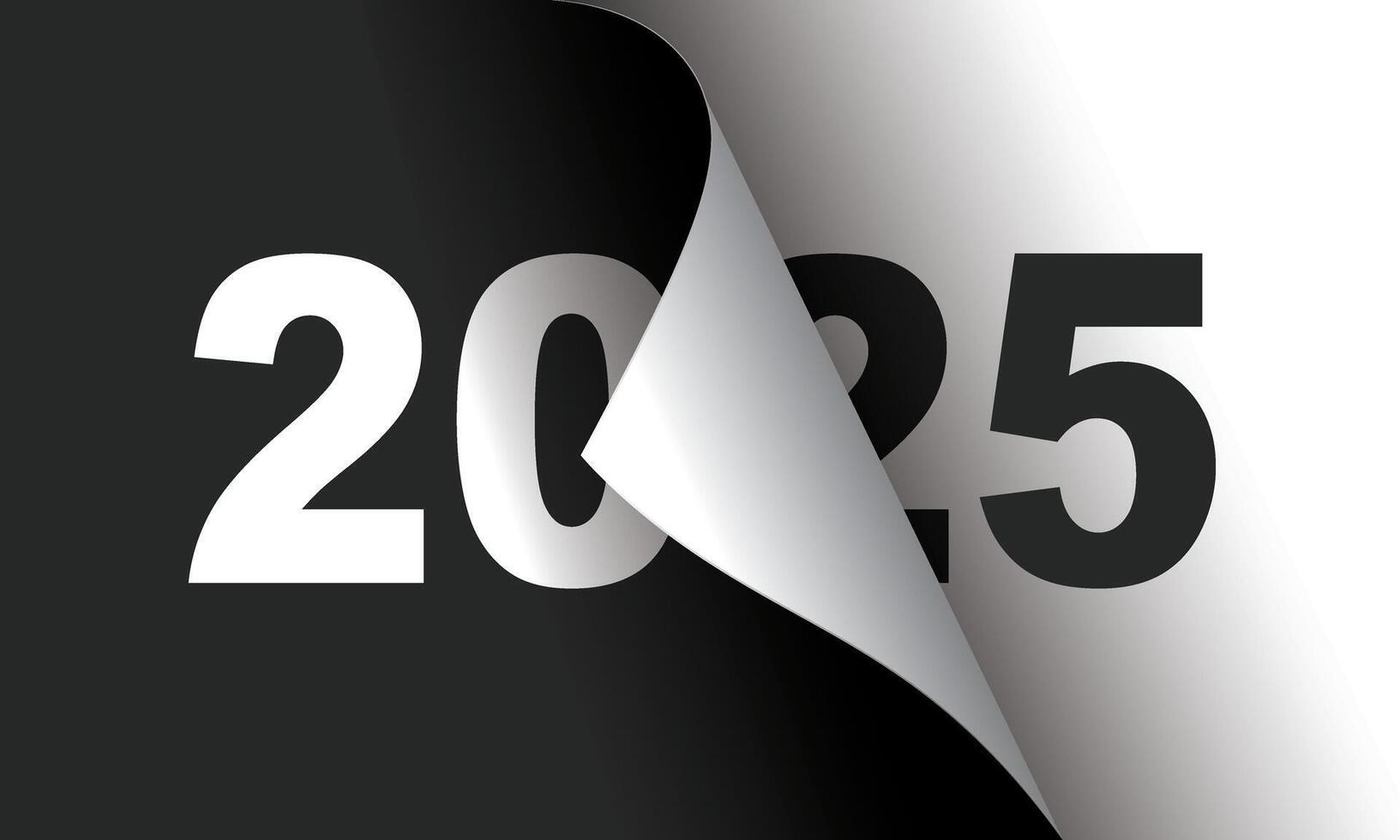 2025 Happy New Year Background Design. Greeting Card, Banner, Poster. Illustration. vector