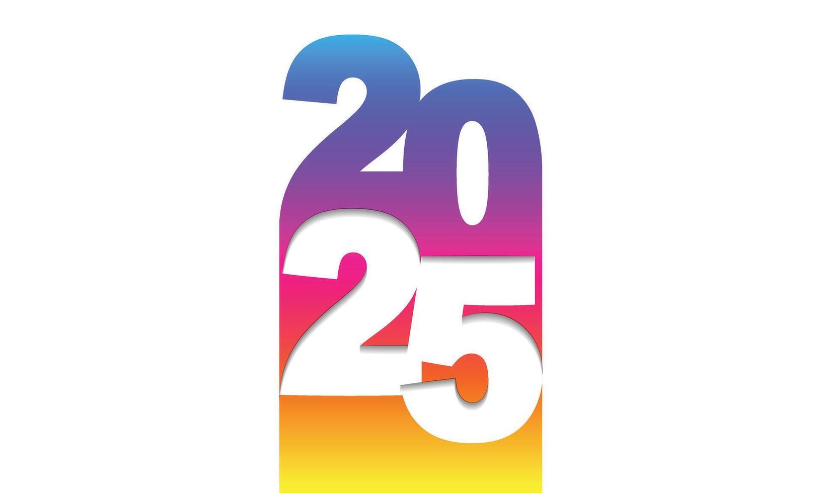 Happy New Year 2025 greeting card design template. 45358979 Vector Art at Vecteezy