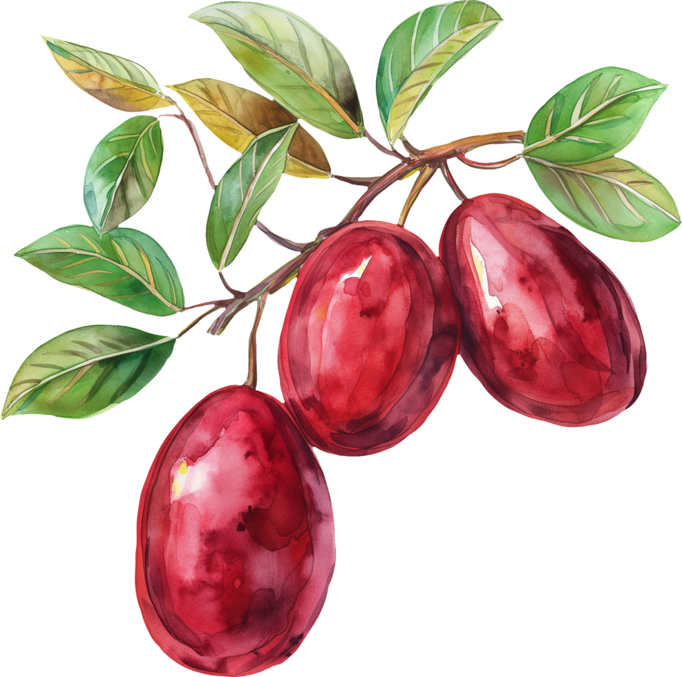 Jujube paste watercolor png