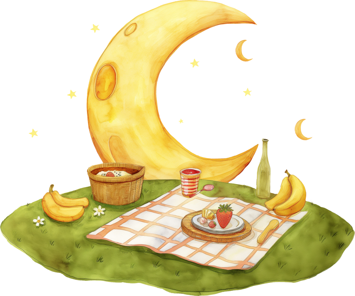 Picnics under the moon png
