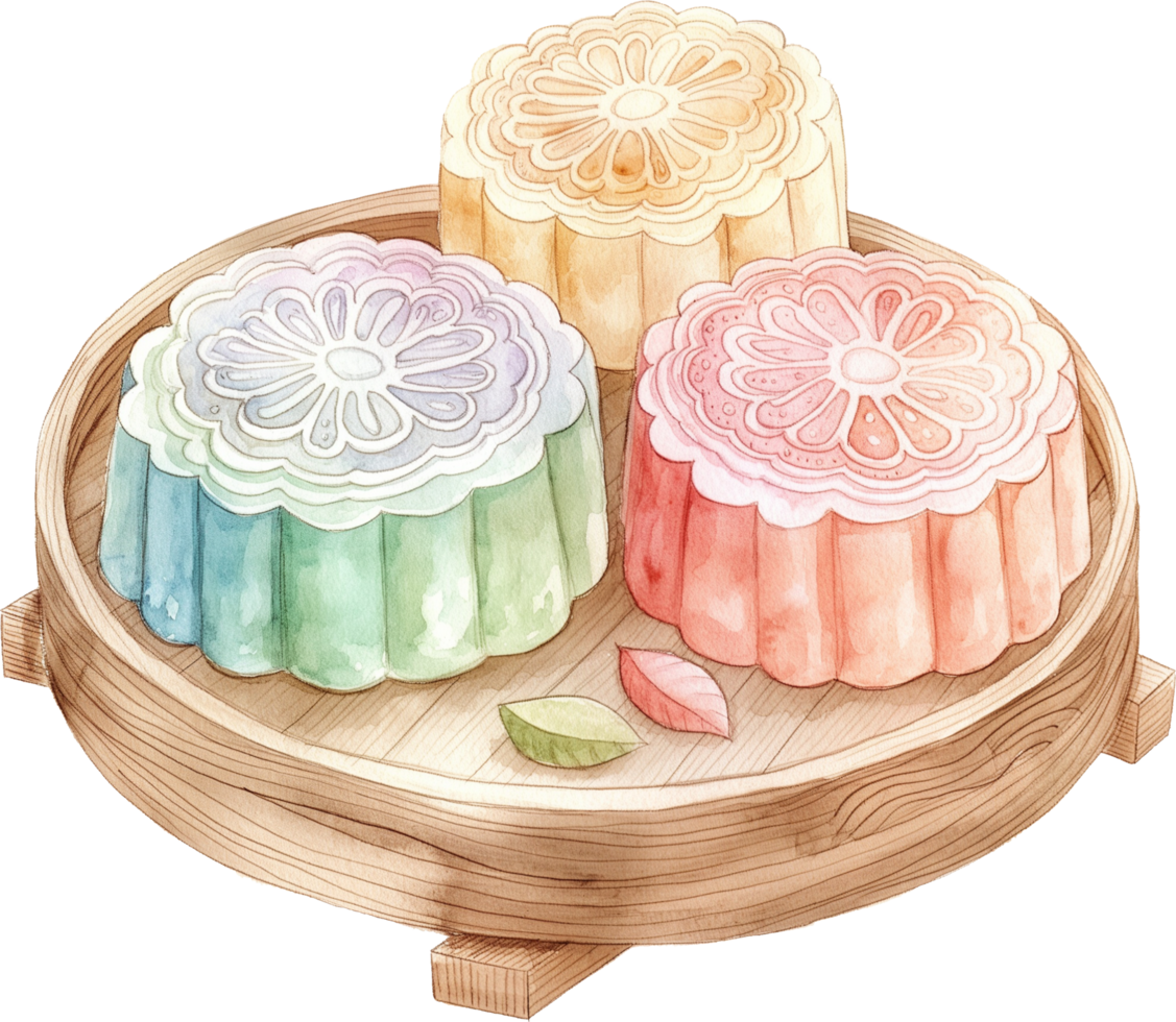 Snow skin mooncakes png