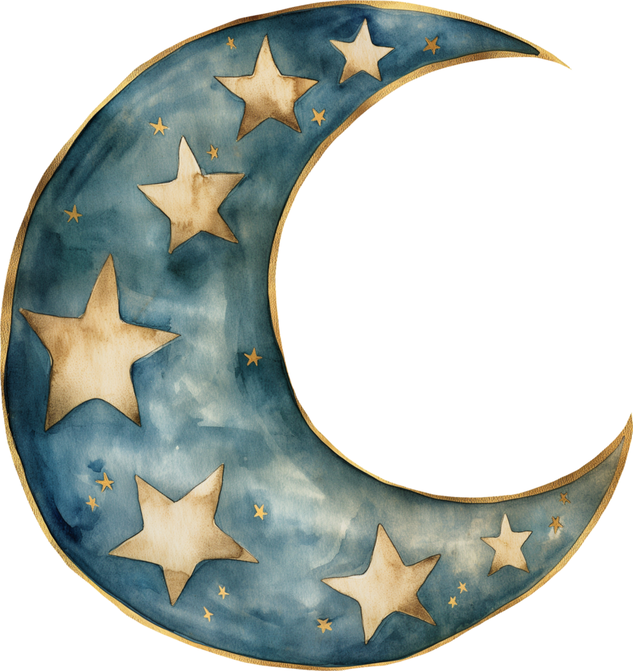 Moon and star motifs png