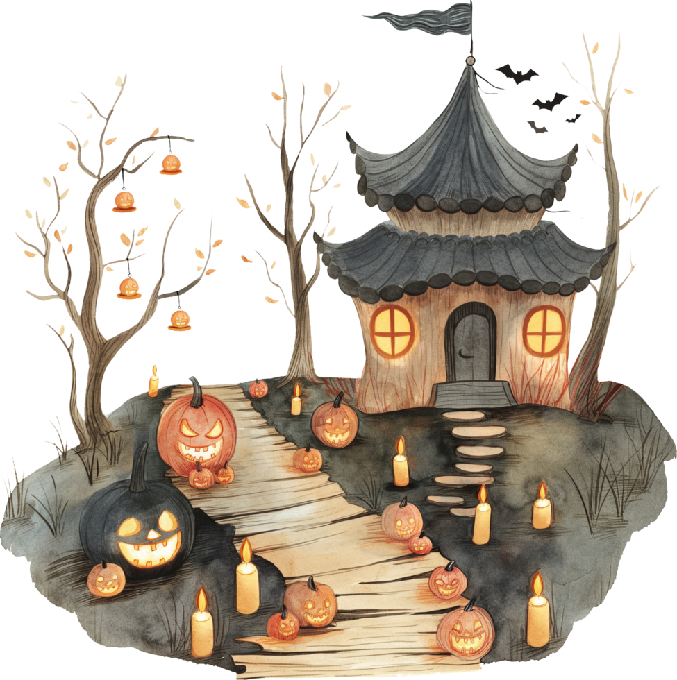 Creating a candlelit pathway leading to a Halloween fortune teller tent ...