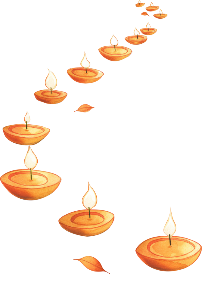 Lighting a trail of candles to a hidden Halloween surprise png