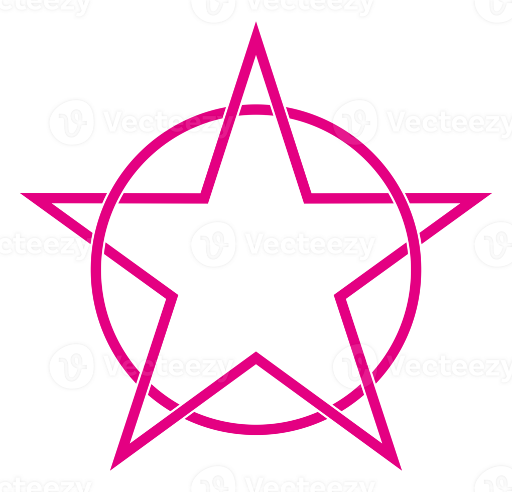 Star in Circle, Flat and Weaving Style, can use for Logo Gram, Art Illustration, Website, Apps, Pictogram, Icon, Symbol, or Graphic Design Element png