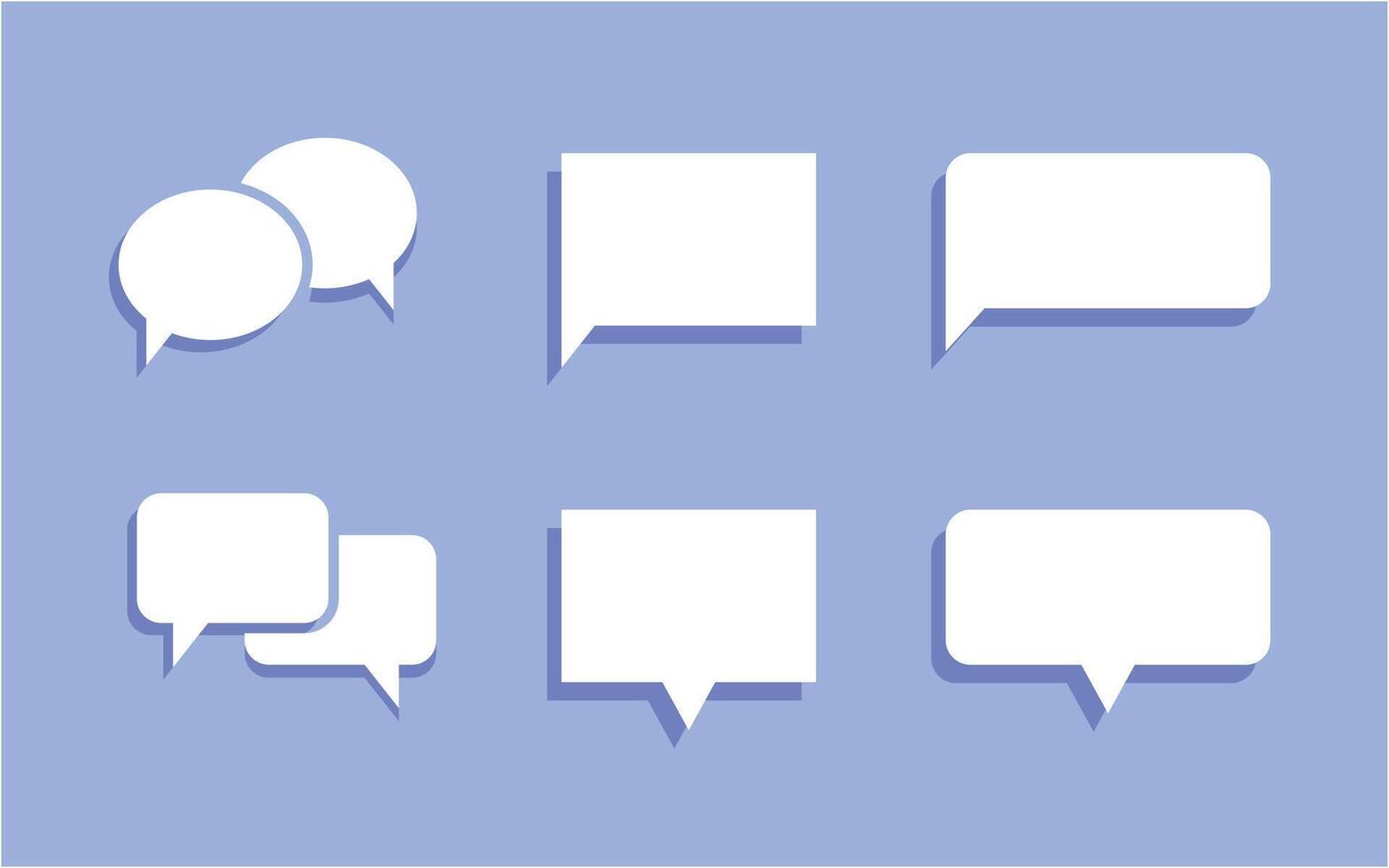 Set of speech bubble collection vector