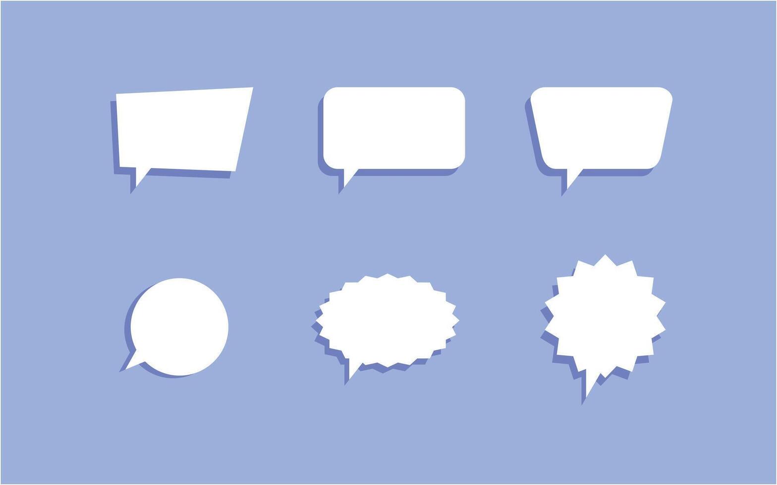 Speech bubble collection flat design vector