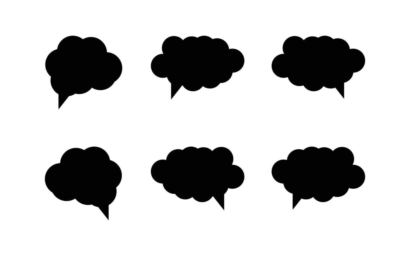 Pack of speech bubble design flat design vector