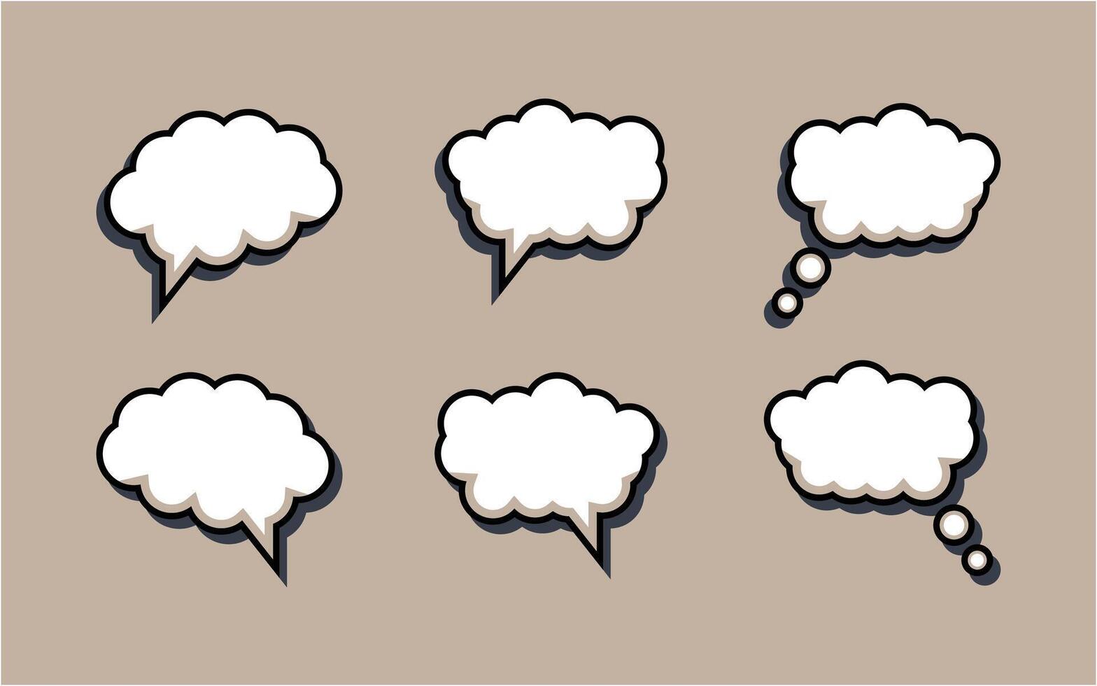Set of speech bubble collection illustration vector