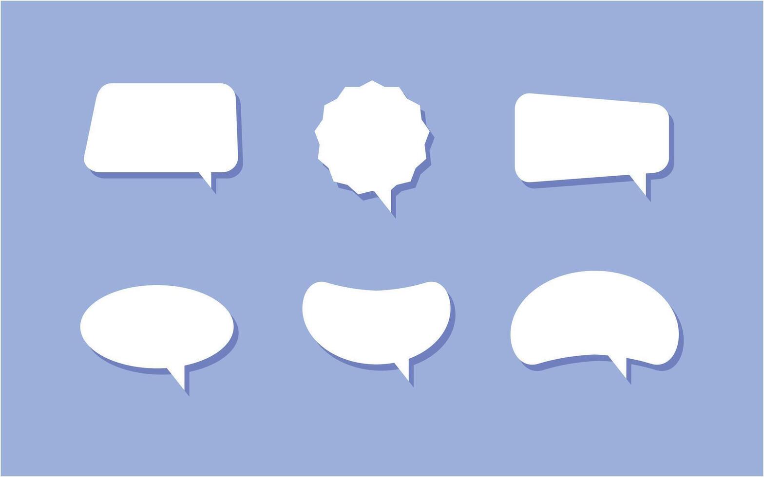 Set of speech bubble collection design template vector