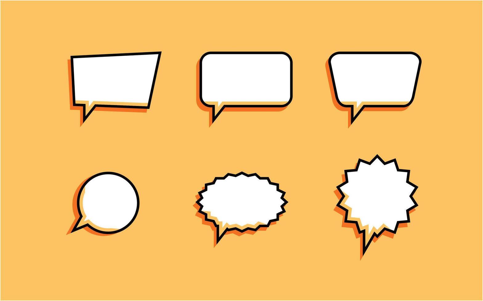 Set of speech bubble collection design template vector