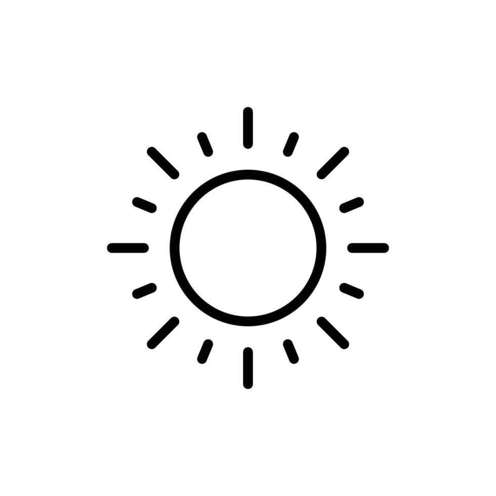 sun line icon vector