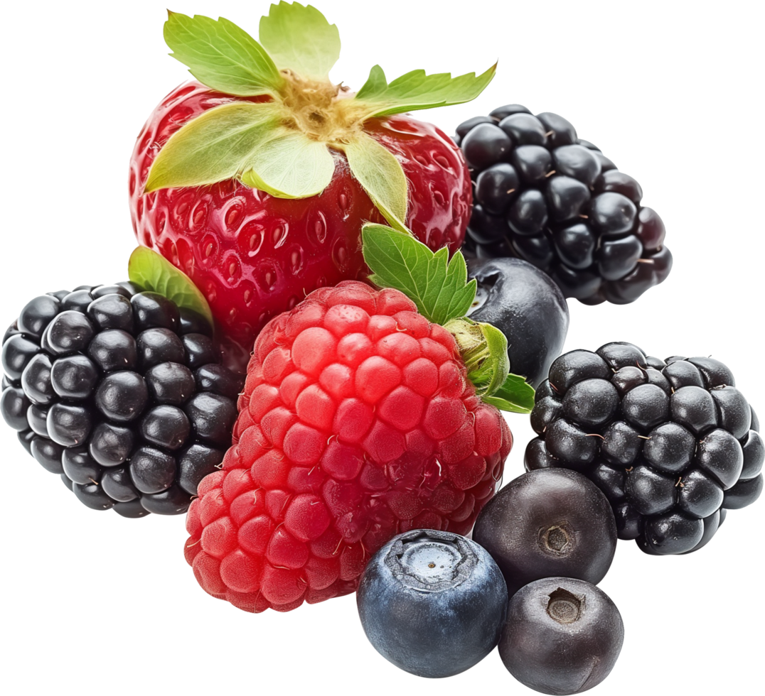 Health Berry fruits isolated on a transparent background png