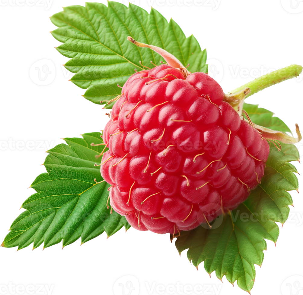 Ripe Raspberry fruit isolated on a transparent background png