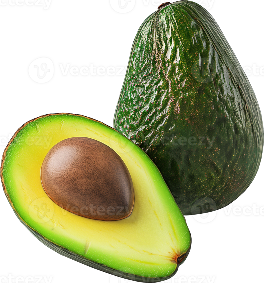 Delicious Avocado fruit isolated on a transparent background png