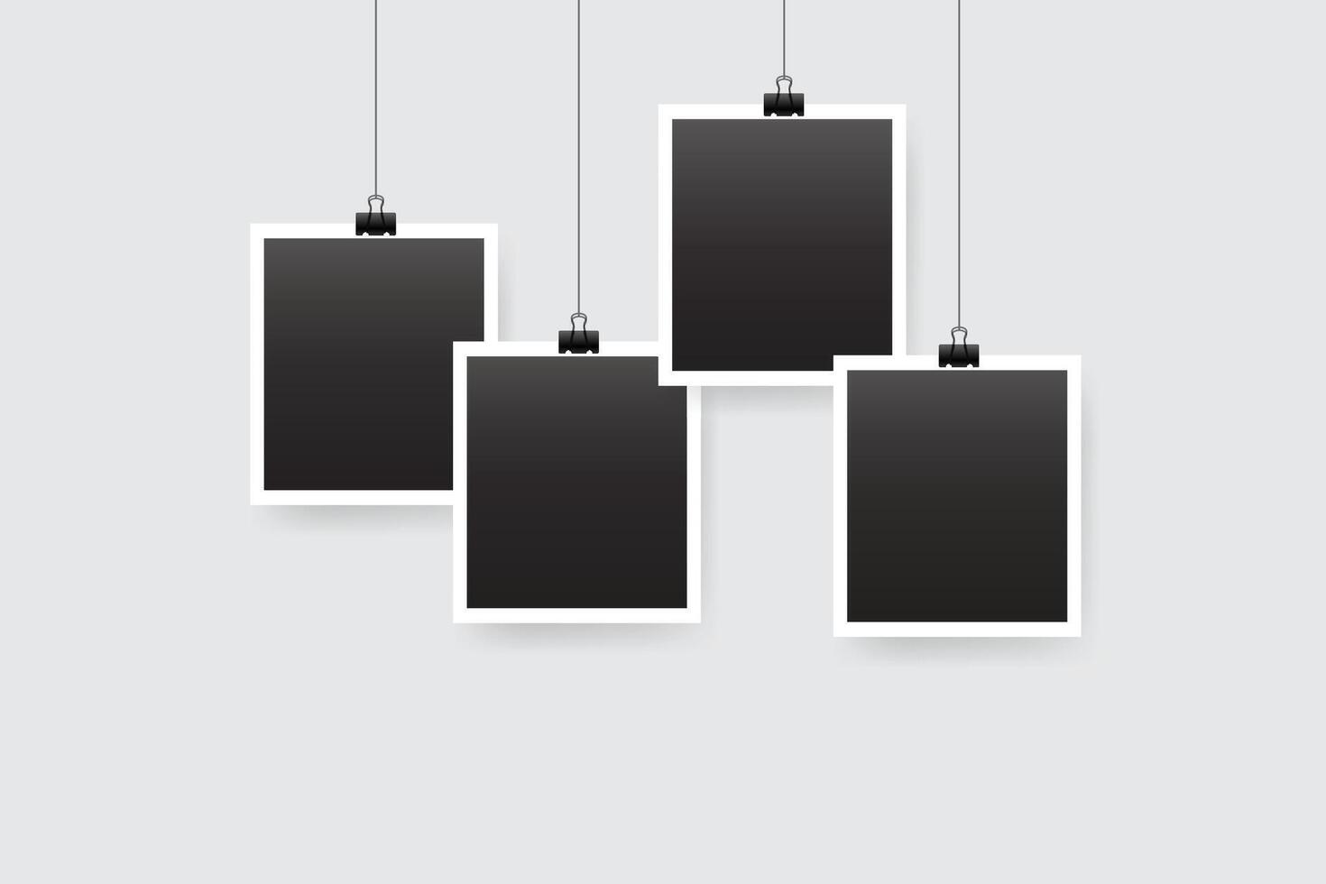 Vintage photo frame collection vector