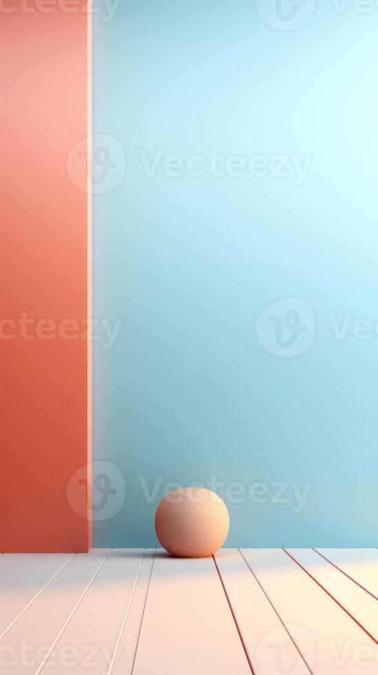 pastel color minimalist objects shapes lines, ai photo