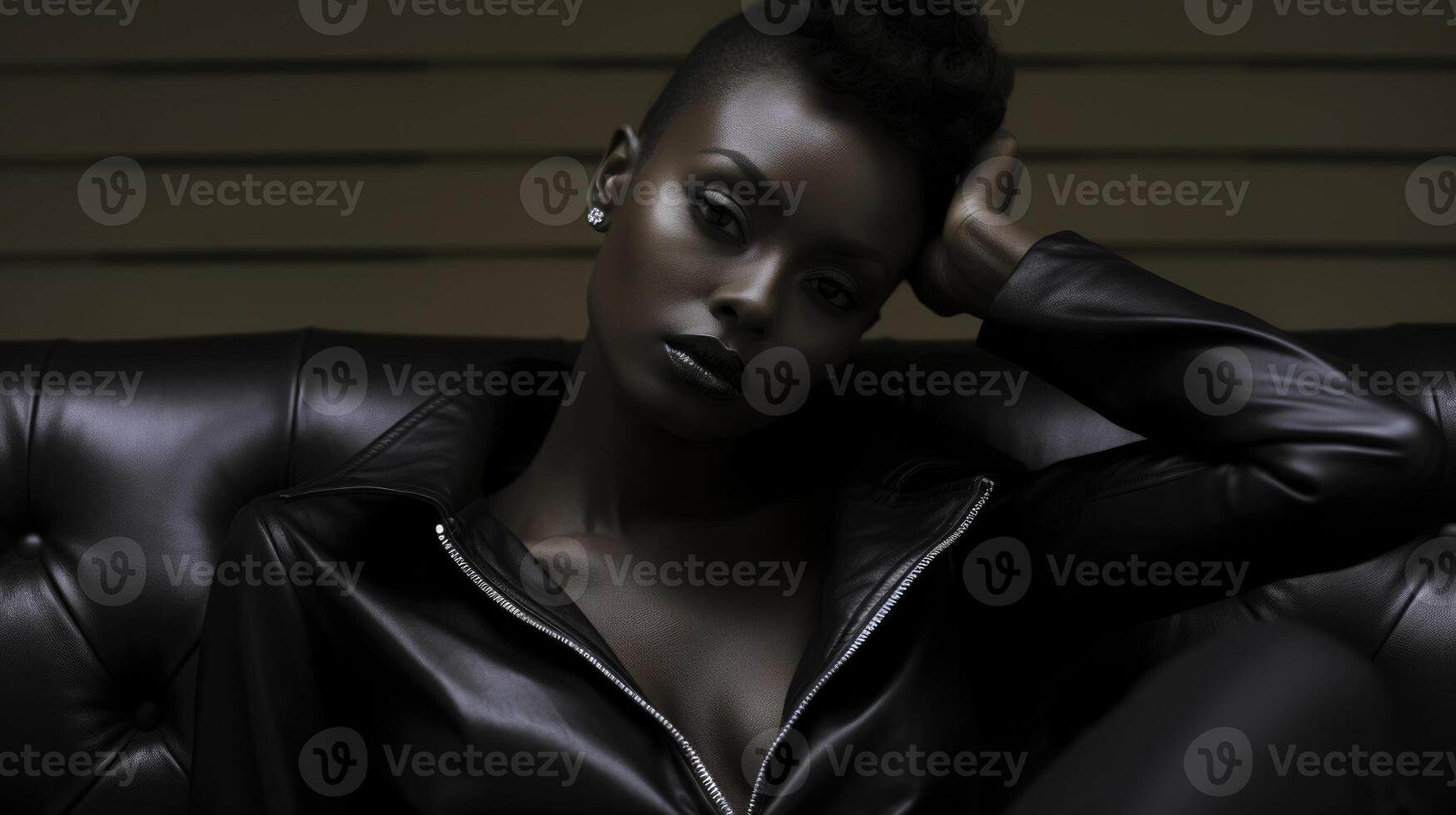 black young female model fashion, ai photo