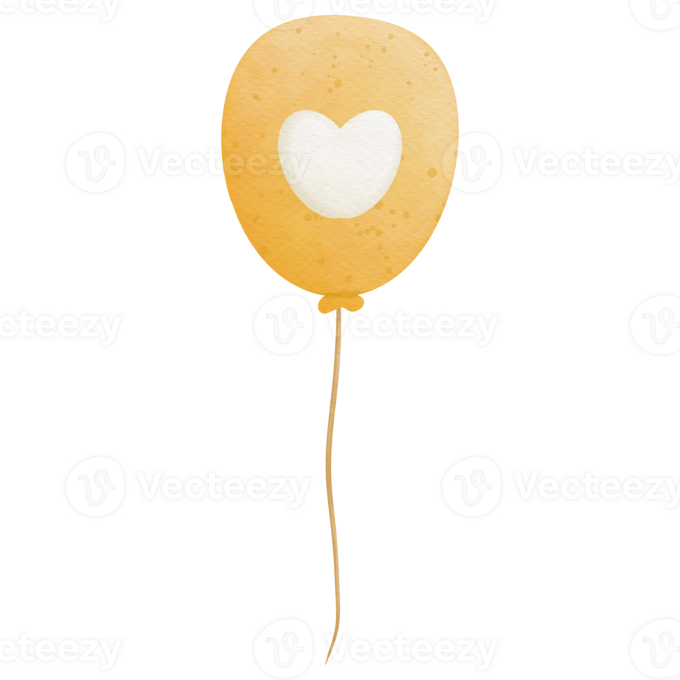 Balloons watercolor clip art png