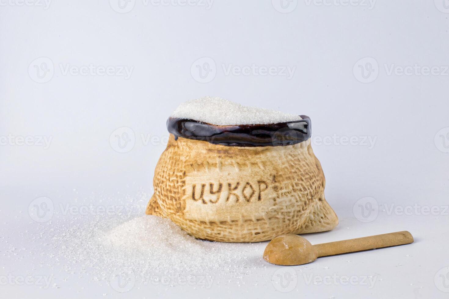 Kitchen utensils, salt, sugar, an ecological dish photo