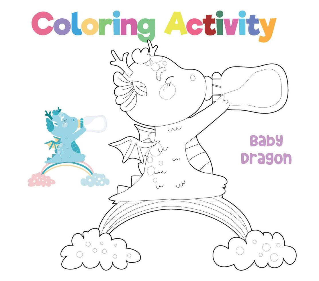 colorante página para niños. imprimible colorante hoja de cálculo para niño. vector