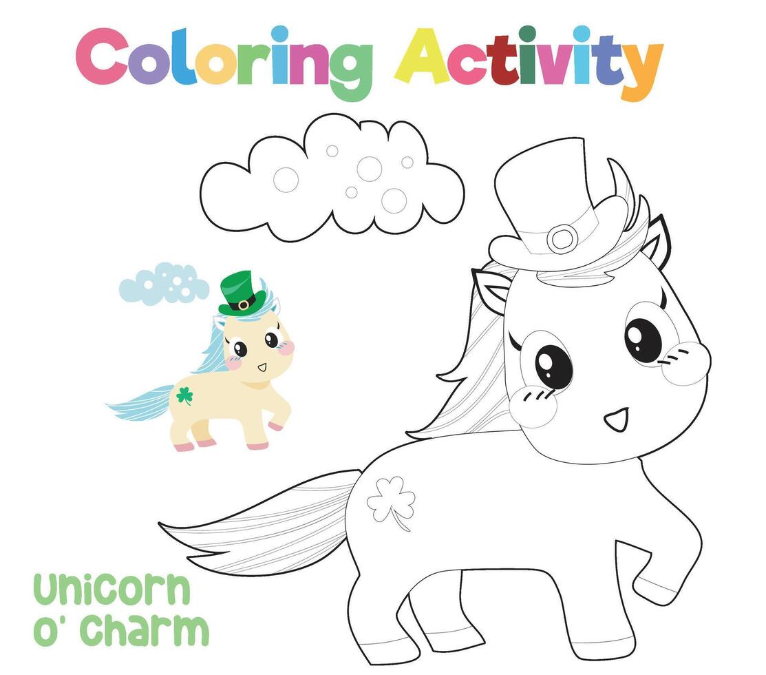Coloring page for children. Printable coloring worksheet for kid. vector