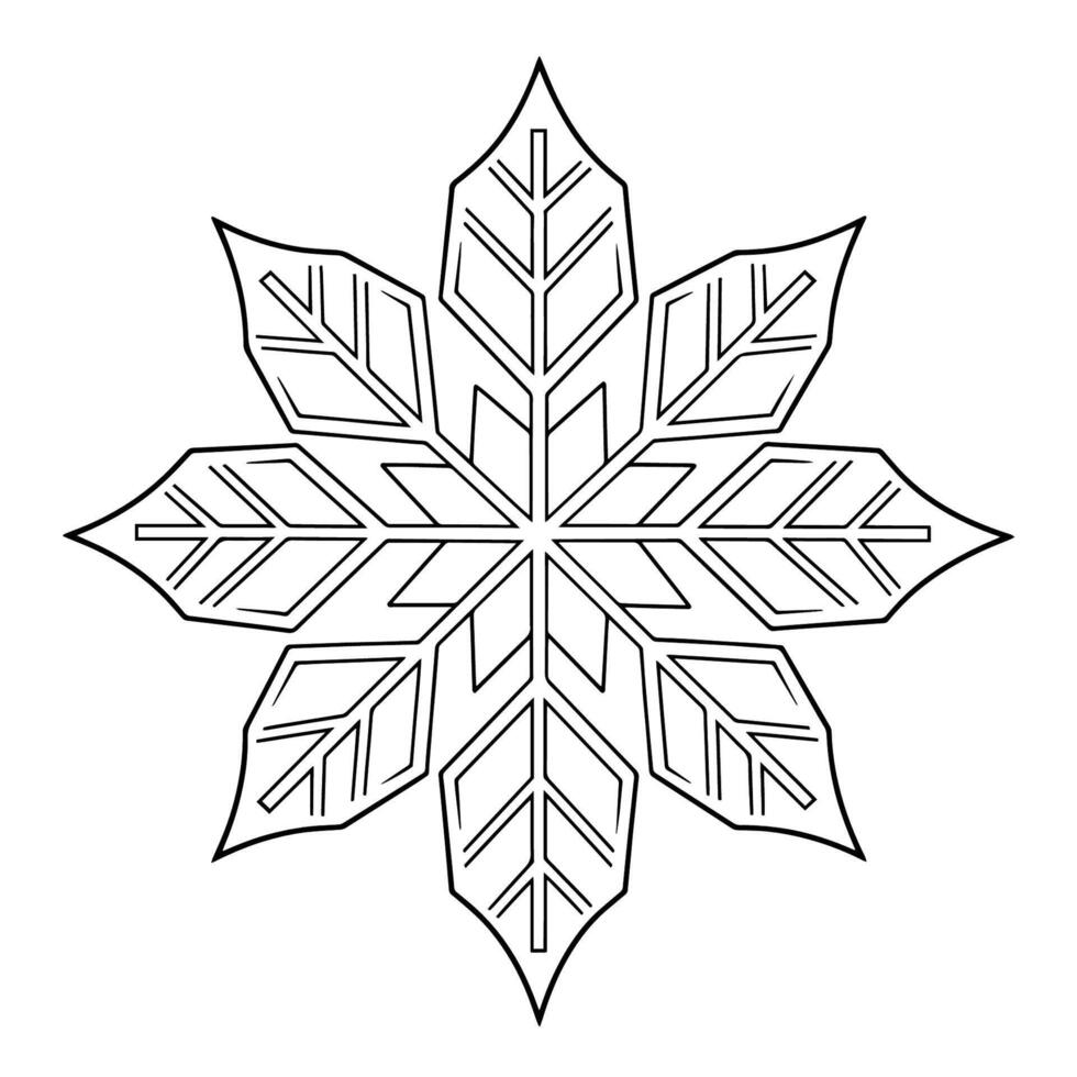 Crisp snowflake icon in minimalist style. vector
