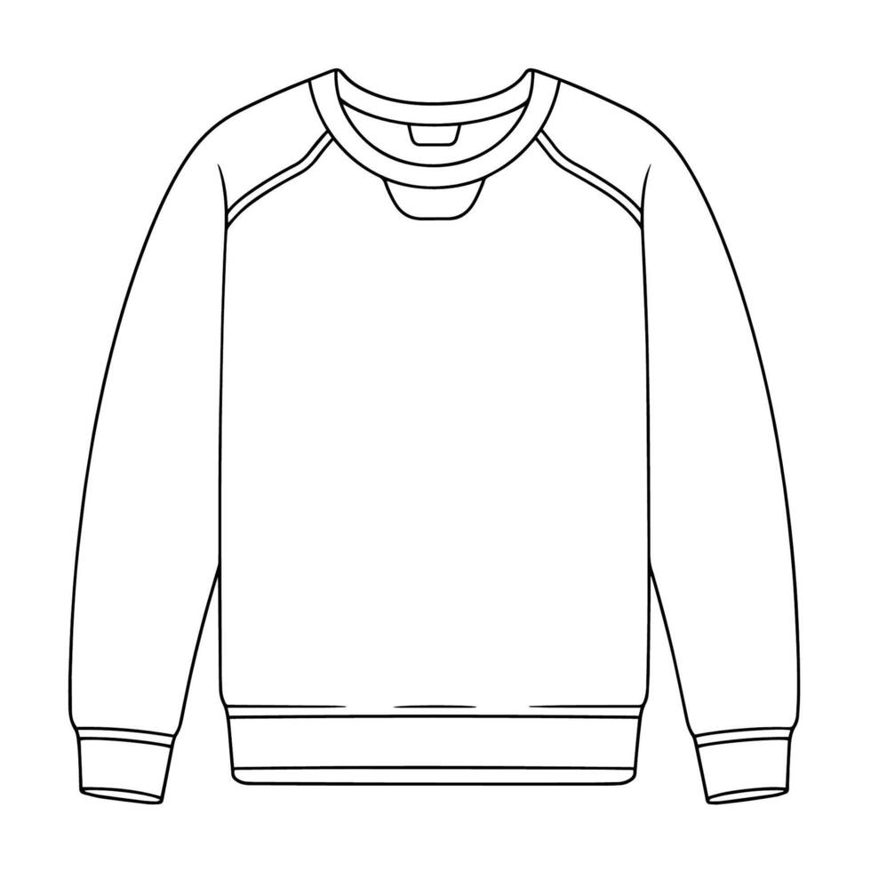 outline of a cozy sweater icon. vector