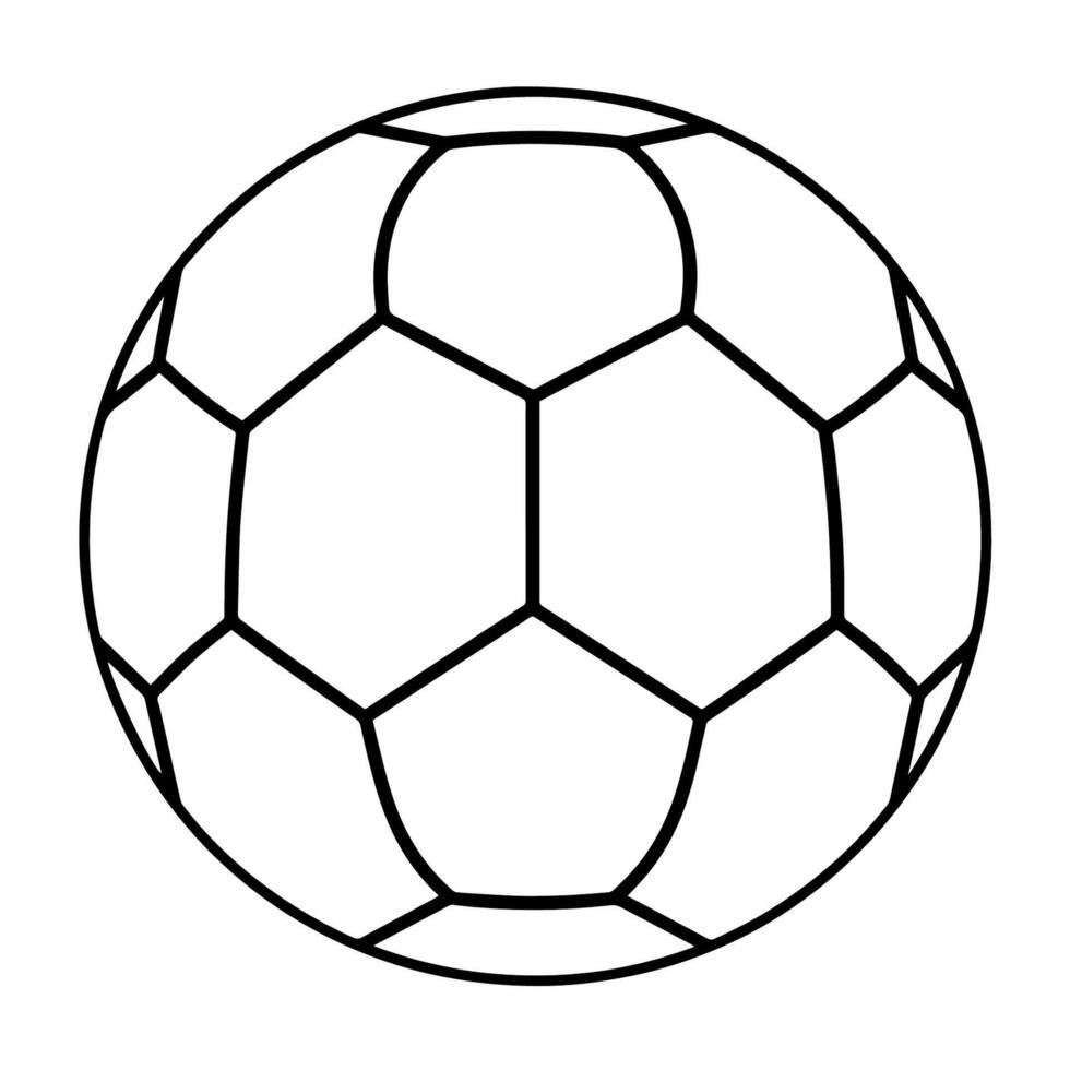 Sleek soccer ball outline icon in format for sports designs. vector