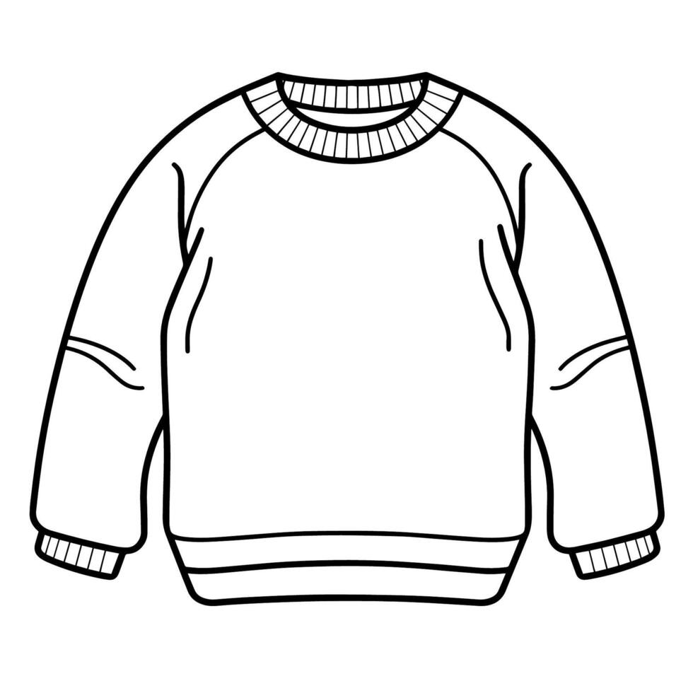 outline of a cozy sweater icon. vector