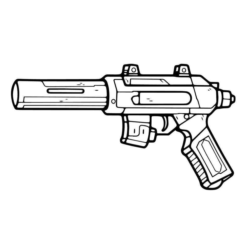 outline of a formidable weapon icon. vector