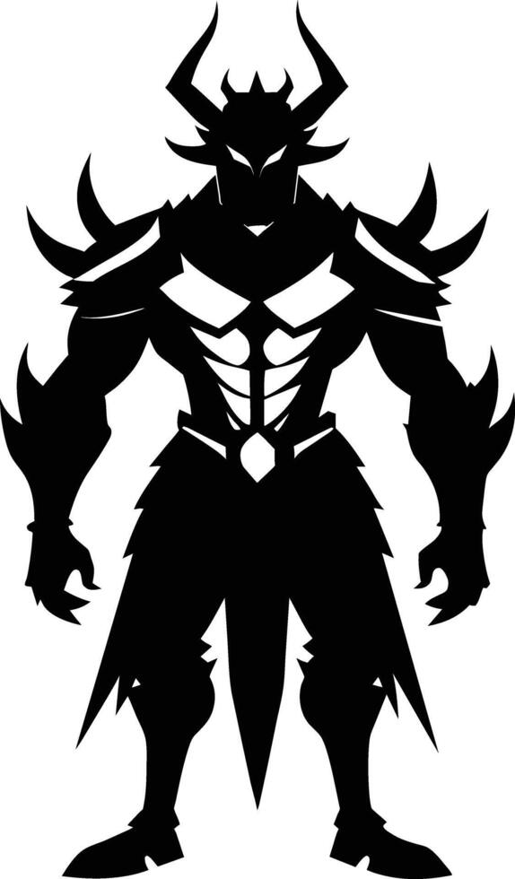 A black silhouette of a warrior vector