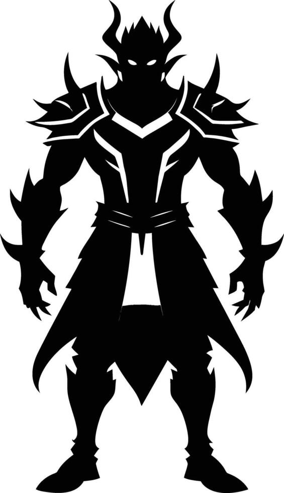 A black silhouette of a warrior vector