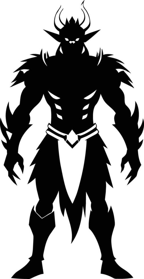 A black silhouette of a warrior vector