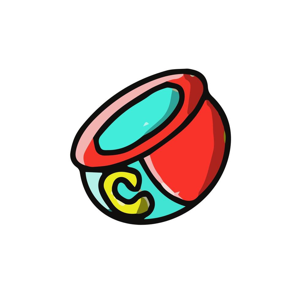 Football cute element in cartoon style illustration vector