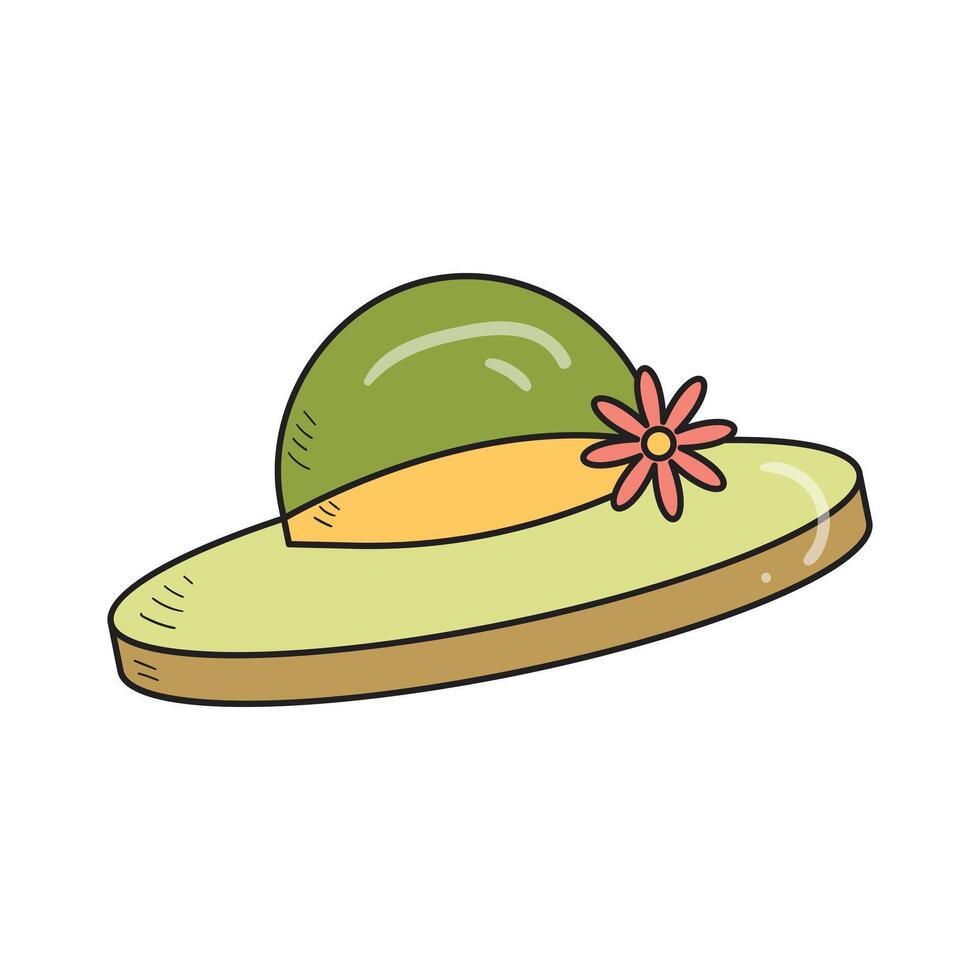 Summer cute element in cartoon style illustration vector