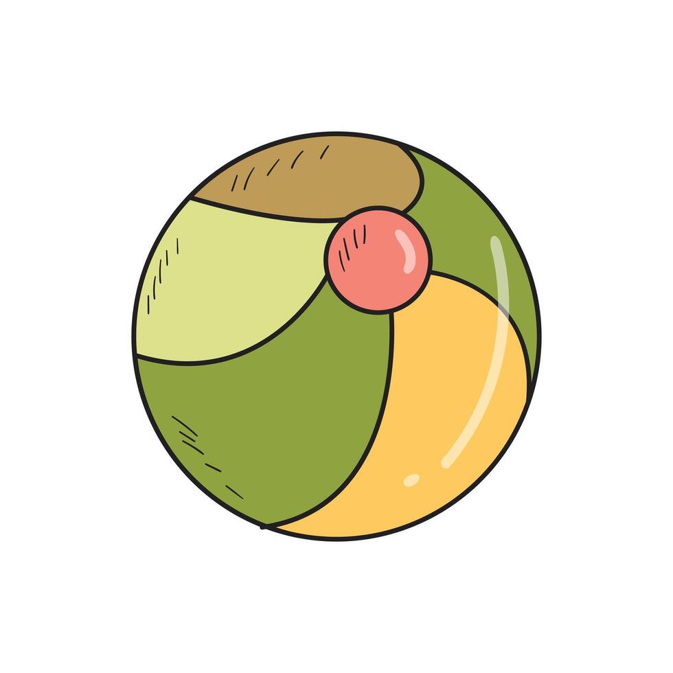Summer cute element in cartoon style illustration vector