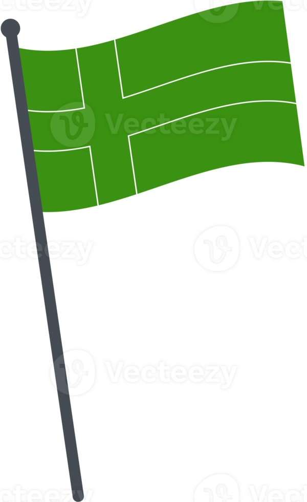 Ladonia flag waving on pole. national flag pole transparent. png